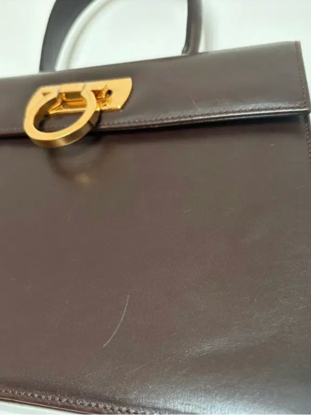 Medium Salvatore Ferragamo IconicTop-Handle Bag with Gold Hardware - Picture 3 of 9